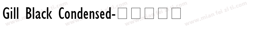 Gill Black Condensed字体转换